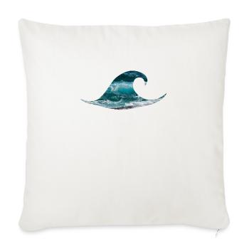 Surf de la mer océan vague - Housse de coussin décorative 45 x 45 cm - blanc nature - Devant