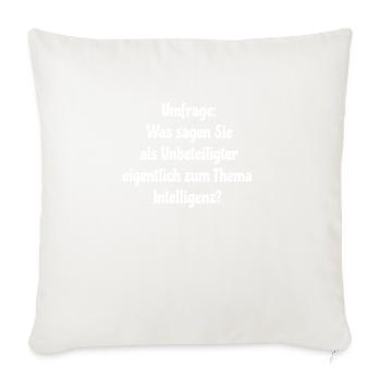 Intelligence Survey - Inventive Gift - Sofa pillowcase 17,3'' x 17,3'' (45 x 45 cm) - natural white - Front