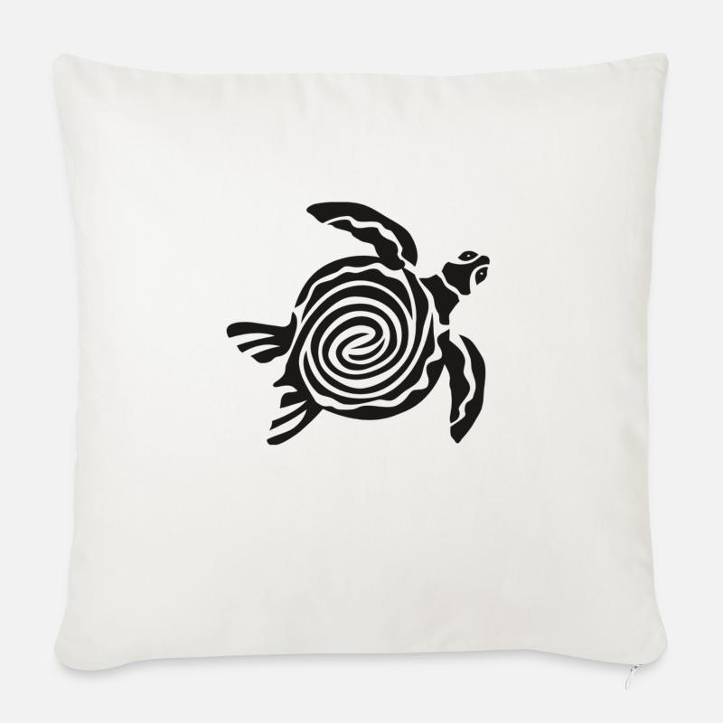Turtle - Sofa pillowcase 17,3'' x 17,3'' (45 x 45 cm) - natural white