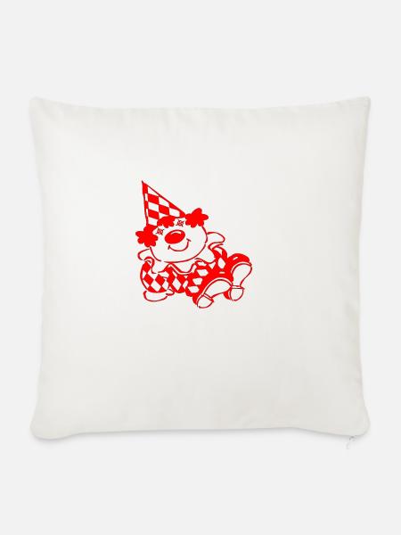 clown - Sofakissenbezug 45 x 45 cm - Naturweiß 