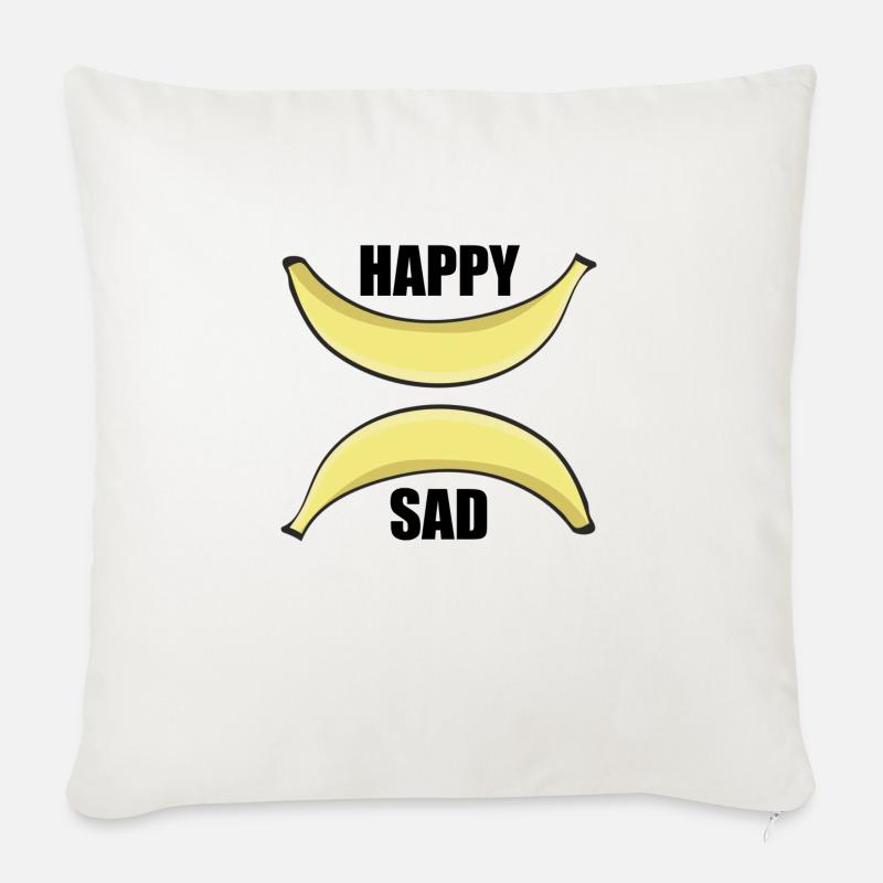 Banane - Sofakissenbezug 45 x 45 cm - Naturweiß 
