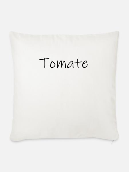 Tomate - Sofakissenbezug 45 x 45 cm - Naturweiß