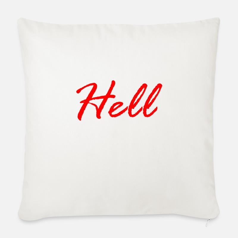 Hell / enfer - Housse de coussin décorative 45 x 45 cm - blanc nature