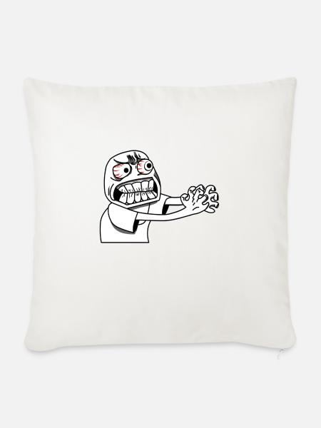 Angry Meme - Sofakissenbezug 45 x 45 cm - Naturweiß