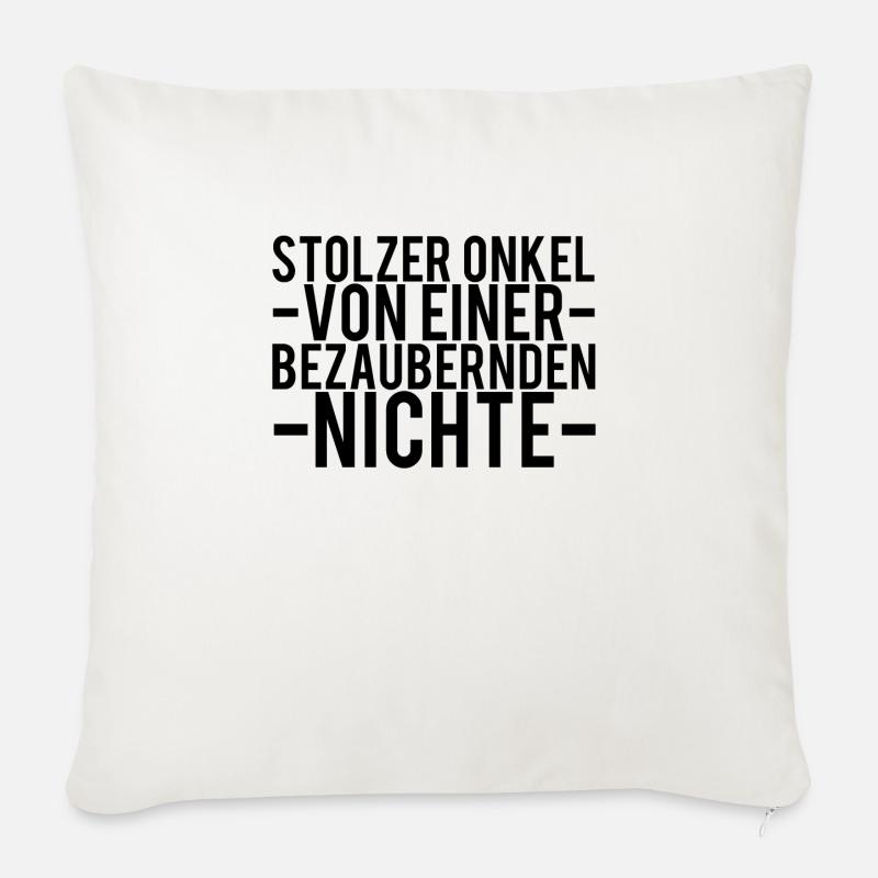 Onkel - Sofakissenbezug 45 x 45 cm - Naturweiß