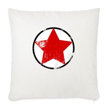Etoile rouge - Housse de coussin décorative 45 x 45 cm - blanc nature - Devant