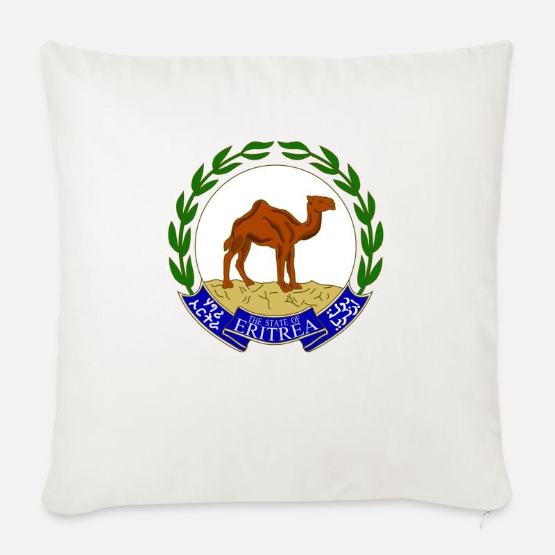 Eritrea Emblem - Ein Stück Ostafrikas - Sofakissenbezug 45 x 45 cm - Naturweiß 