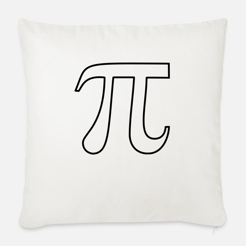 Pi Pi PI pi - Housse de coussin décorative 45 x 45 cm - blanc nature
