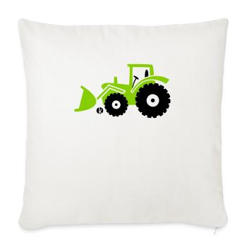 Tractor front loader Bulldog wheel loader with - Sofa pillowcase 17,3'' x 17,3'' (45 x 45 cm) - natural white - Front