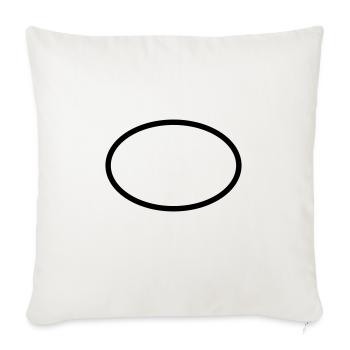 Oval circle geometry - Sofa pillowcase 17,3'' x 17,3'' (45 x 45 cm) - natural white - Front