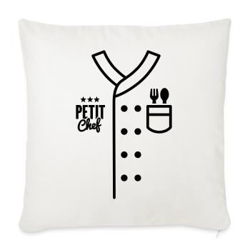 Enfants Chef Uniforme Petit Chef Enfant Costume de cuisine - Housse de coussin décorative 45 x 45 cm - blanc nature - Devant