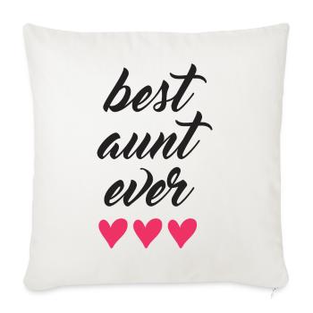 Best Aunt Ever - Sofa pillowcase 17,3'' x 17,3'' (45 x 45 cm) - natural white - Front