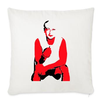 Frère - Housse de coussin décorative 45 x 45 cm - blanc nature - Devant