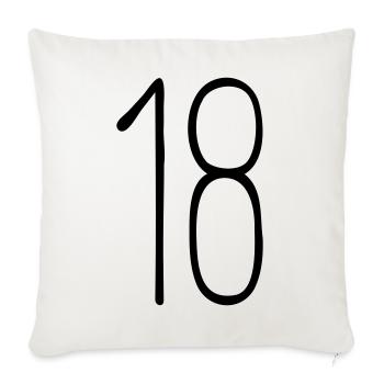 18 - Sofakissenbezug 45 x 45 cm - Naturweiß  - Vorne
