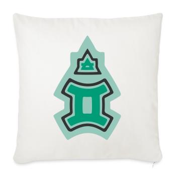 Tierkreis Stammes-Zwillinge und Luft - Sofakissenbezug 45 x 45 cm - Naturweiß  - Vorne
