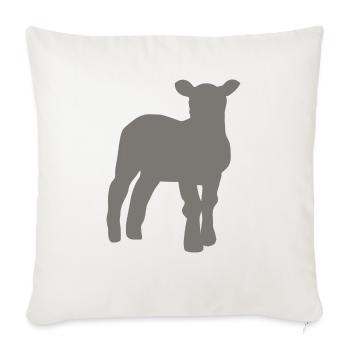 Lamm - Sofakissenbezug 45 x 45 cm - Naturweiß  - Vorne