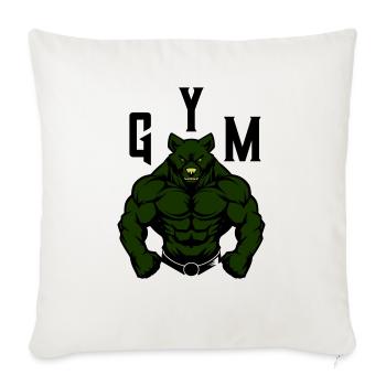 Bear Comic Gym Beast - Sofa pillowcase 17,3'' x 17,3'' (45 x 45 cm) - natural white - Front