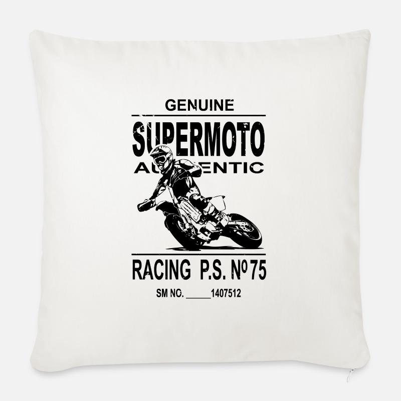 Supermoto - Sofakissenbezug 45 x 45 cm - Naturweiß