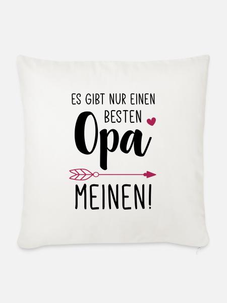 Es gibt nur eine Besten Opa - Meinen! / Bester Opa - Sofakissenbezug 45 x 45 cm - Naturweiß