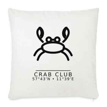 CrabClub: Koordinaten - Sofakissenbezug 45 x 45 cm - Naturweiß  - Vorne