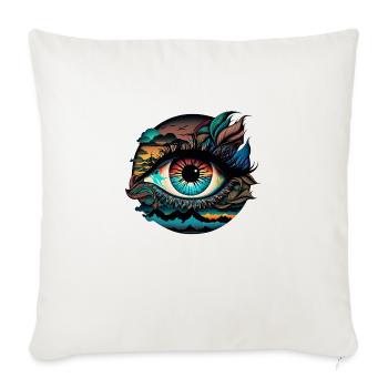 TRIPPY EYE - Sofa pillowcase 17,3'' x 17,3'' (45 x 45 cm) - natural white - Front