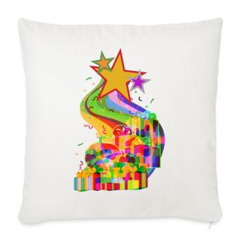 Weihnachtsgeschenke von den Sternen LGTB - Sofakissenbezug 45 x 45 cm - Naturweiß  - Vorne