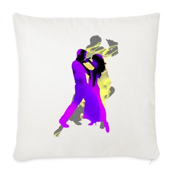 Danseurs de tango argentin - Housse de coussin décorative 45 x 45 cm - blanc nature - Devant