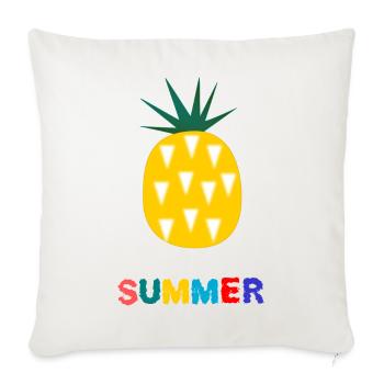 HOLIDAY. HAPPY HOLIDAYS. MISTRESS. MASTER. TEACHER - Sofa pillowcase 17,3'' x 17,3'' (45 x 45 cm) - natural white - Front