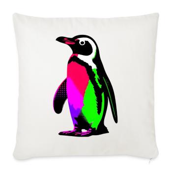 Pingouin - Housse de coussin décorative 45 x 45 cm - blanc nature - Devant