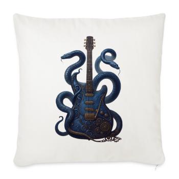 Guitar Snake - Housse de coussin décorative 45 x 45 cm - blanc nature - Devant