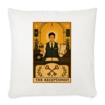 Receptionist | Reception Tarot - Sofa pillowcase 17,3'' x 17,3'' (45 x 45 cm) - natural white - Front