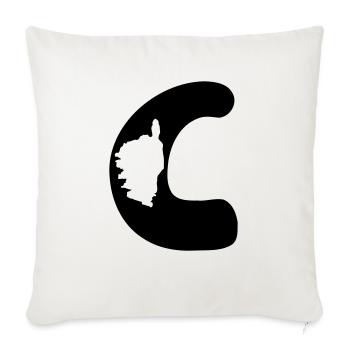 c corse map - Sofa pillowcase 17,3'' x 17,3'' (45 x 45 cm) - natural white - Front