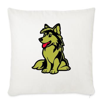 Dog Comic Dog - Sofa pillowcase 17,3'' x 17,3'' (45 x 45 cm) - natural white - Front