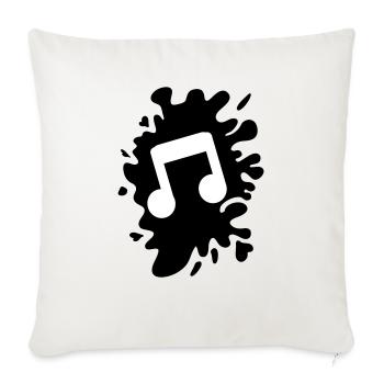 blob music note - Sofa pillowcase 17,3'' x 17,3'' (45 x 45 cm) - natural white - Front