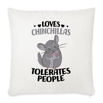 Chinchilla - Housse de coussin décorative 45 x 45 cm - blanc nature - Devant
