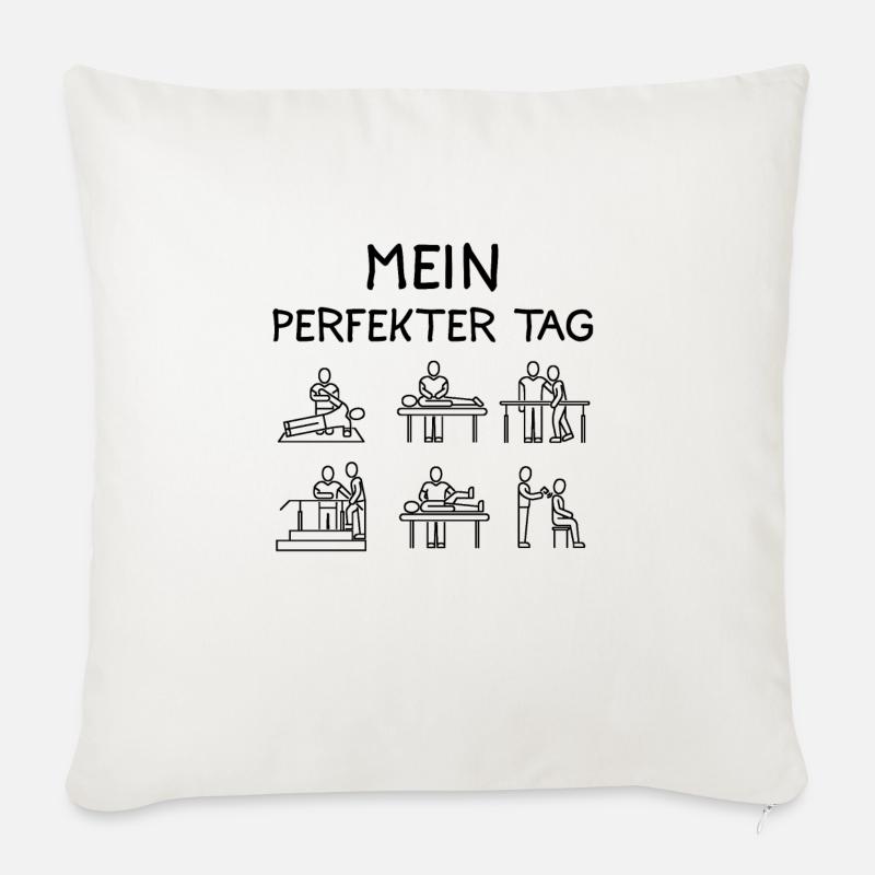 Physiotherapeutin Physiotherapie Beruf Geschenk - Sofakissenbezug 45 x 45 cm - Naturweiß 
