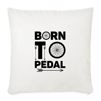 N TO PEDAL CYCLE PRESENTBOR - Sofa pillowcase 17,3'' x 17,3'' (45 x 45 cm) - natural white - Front