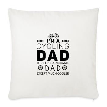 Cycling dad - Sofa pillowcase 17,3'' x 17,3'' (45 x 45 cm) - natural white - Front