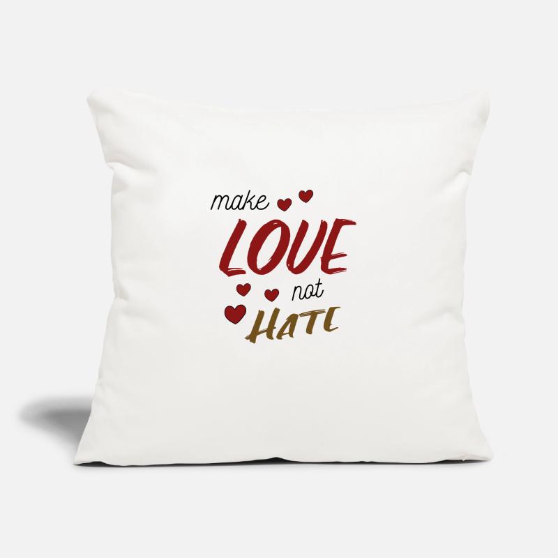 Make Love Not Hate Spruch Sprüche Sofakissenbezug 45 x 45 cm
