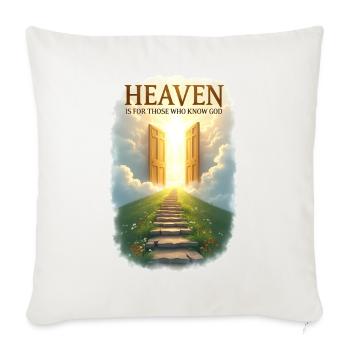 Le ciel est pour ceux qui connaissent Dieu - Housse de coussin décorative 45 x 45 cm - blanc nature - Devant