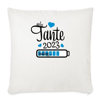 tante 2023 - Sofakissenbezug 45 x 45 cm - Naturweiß  - Vorne