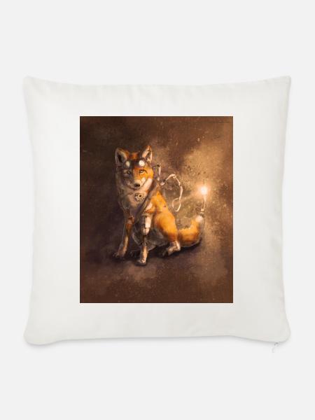 Steam Fox - Sofakissenbezug 45 x 45 cm - Naturweiß
