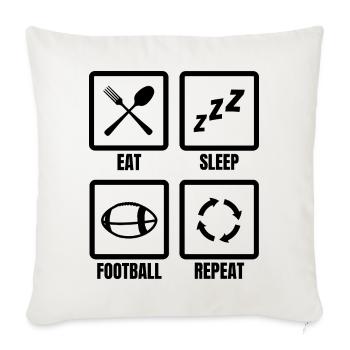 Routine de football américain - Housse de coussin décorative 45 x 45 cm - blanc nature - Devant