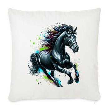 Horse - Sofa pillowcase 17,3'' x 17,3'' (45 x 45 cm) - natural white - Front