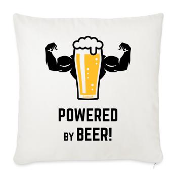 XLustig design for people with power! - Sofa pillowcase 17,3'' x 17,3'' (45 x 45 cm) - natural white - Front