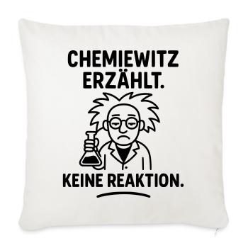 Chemical joke no reaction - Sofa pillowcase 17,3'' x 17,3'' (45 x 45 cm) - natural white - Front