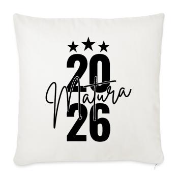 Matura 2026 - Sofa pillowcase 17,3'' x 17,3'' (45 x 45 cm) - natural white - Front