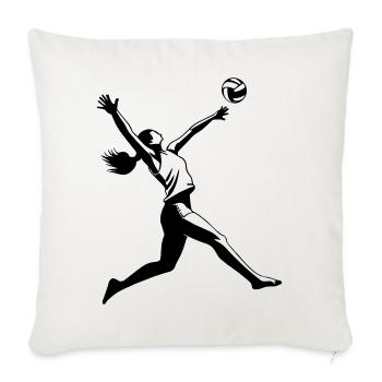 Volleyball - Sofakissenbezug 45 x 45 cm - Naturweiß  - Vorne