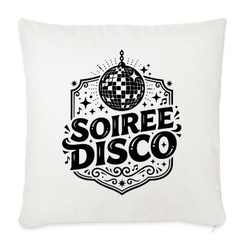 soirée disco  - Housse de coussin décorative 45 x 45 cm - blanc nature - Devant