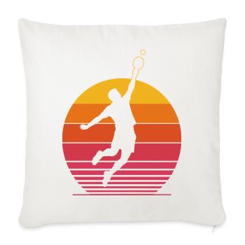 Tischtennis Schmetterball Vintage Abendsonne - Sofakissenbezug 45 x 45 cm - Naturweiß  - Vorne